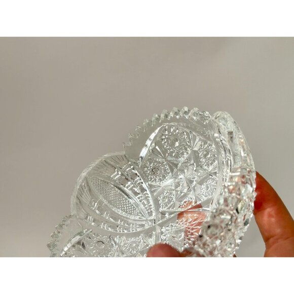 Early American Pressed Glass (EAPG) Vintage Sawtooth Edge Catchall Classic Bowl - Picture 9 of 10